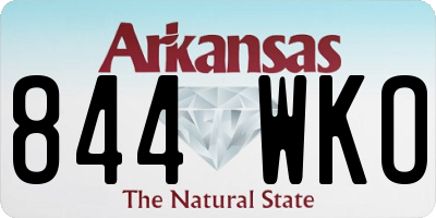 AR license plate 844WKO