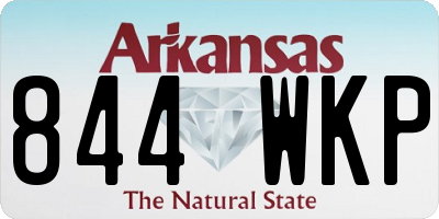AR license plate 844WKP
