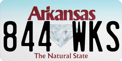 AR license plate 844WKS