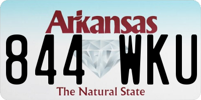 AR license plate 844WKU