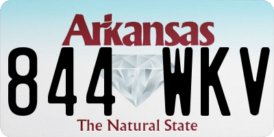 AR license plate 844WKV