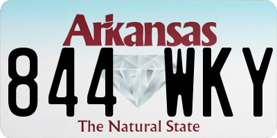 AR license plate 844WKY