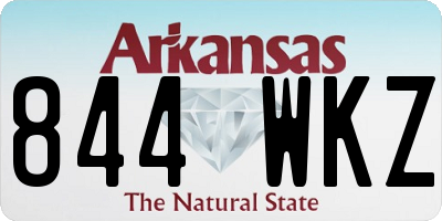 AR license plate 844WKZ
