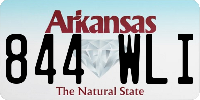 AR license plate 844WLI