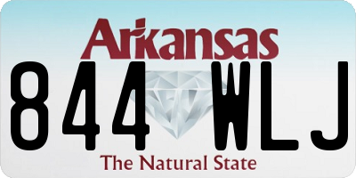 AR license plate 844WLJ