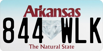 AR license plate 844WLK