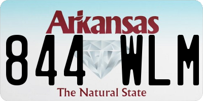 AR license plate 844WLM