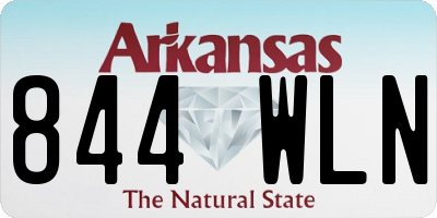 AR license plate 844WLN