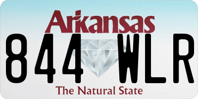 AR license plate 844WLR