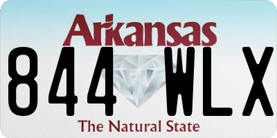 AR license plate 844WLX