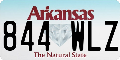 AR license plate 844WLZ