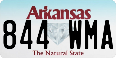 AR license plate 844WMA