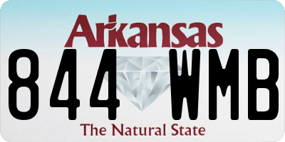 AR license plate 844WMB