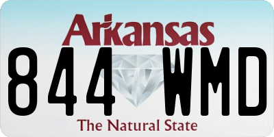 AR license plate 844WMD