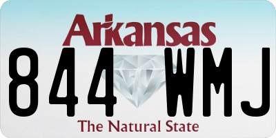 AR license plate 844WMJ
