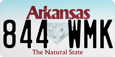 AR license plate 844WMK