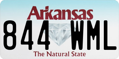 AR license plate 844WML