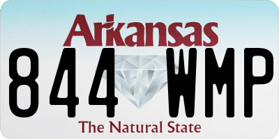 AR license plate 844WMP