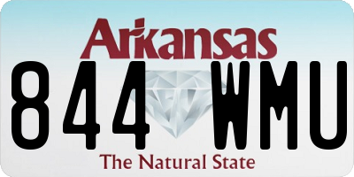 AR license plate 844WMU