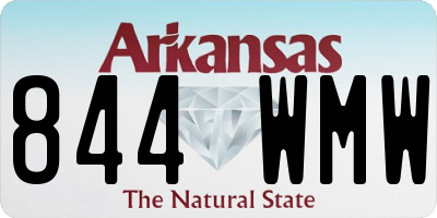 AR license plate 844WMW