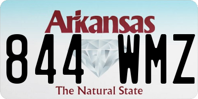 AR license plate 844WMZ