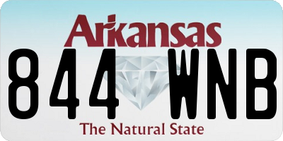 AR license plate 844WNB
