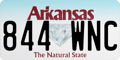 AR license plate 844WNC