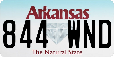 AR license plate 844WND