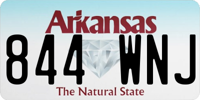AR license plate 844WNJ