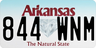 AR license plate 844WNM