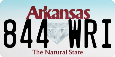 AR license plate 844WRI