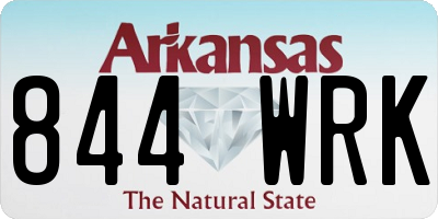 AR license plate 844WRK