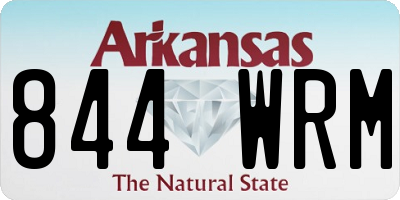 AR license plate 844WRM