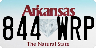 AR license plate 844WRP