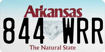 AR license plate 844WRR