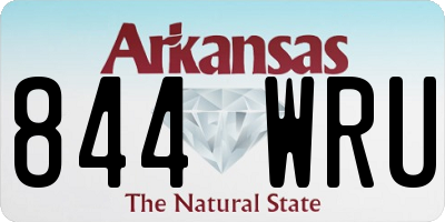 AR license plate 844WRU