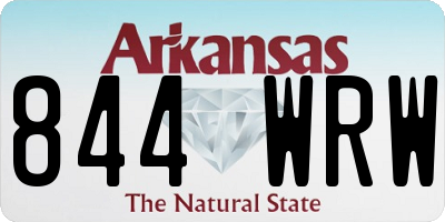 AR license plate 844WRW