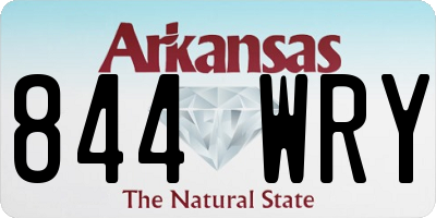 AR license plate 844WRY