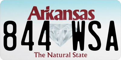 AR license plate 844WSA