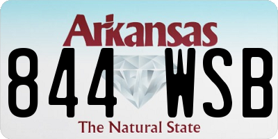 AR license plate 844WSB