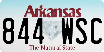 AR license plate 844WSC