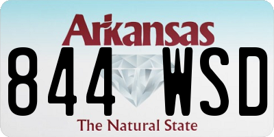 AR license plate 844WSD