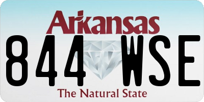AR license plate 844WSE