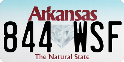 AR license plate 844WSF