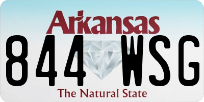 AR license plate 844WSG
