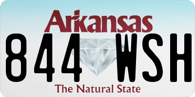 AR license plate 844WSH