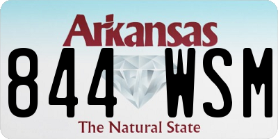 AR license plate 844WSM