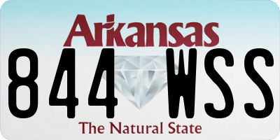 AR license plate 844WSS