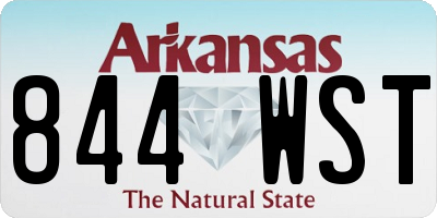 AR license plate 844WST