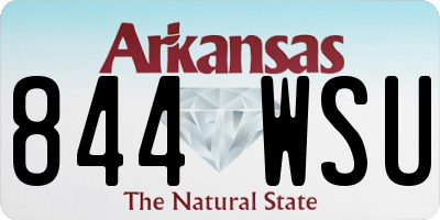 AR license plate 844WSU